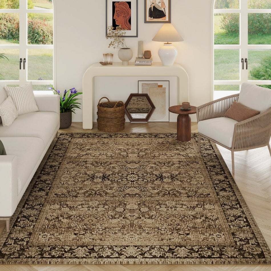 "Amber & Walnut" Series: Mid-Century Fine Cashmere Carpet