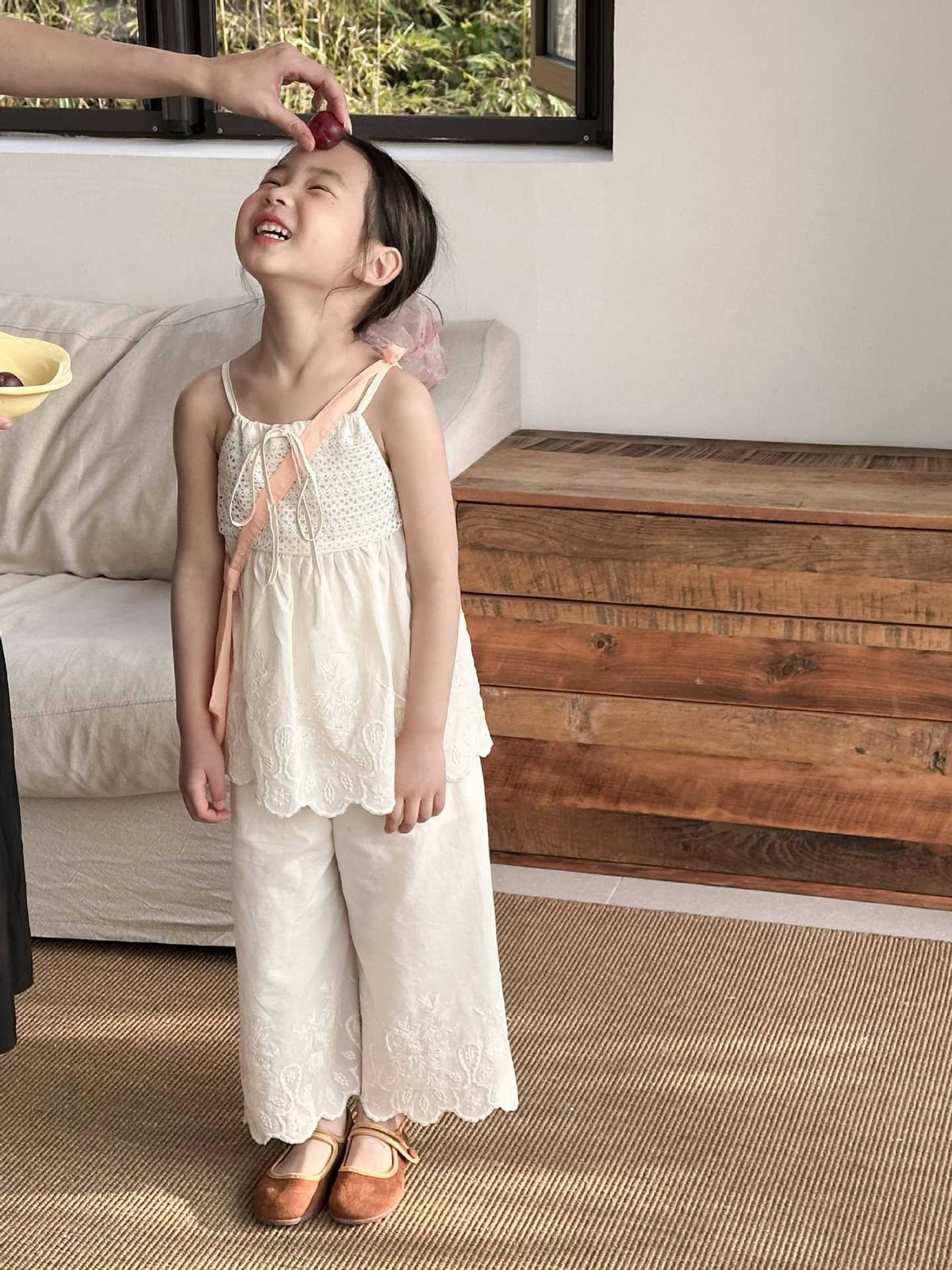 Girls Korean Suspender Set Wide Leg Pants Summer 2026 – Summer Kids Fashion Nepal | Tudoholic
