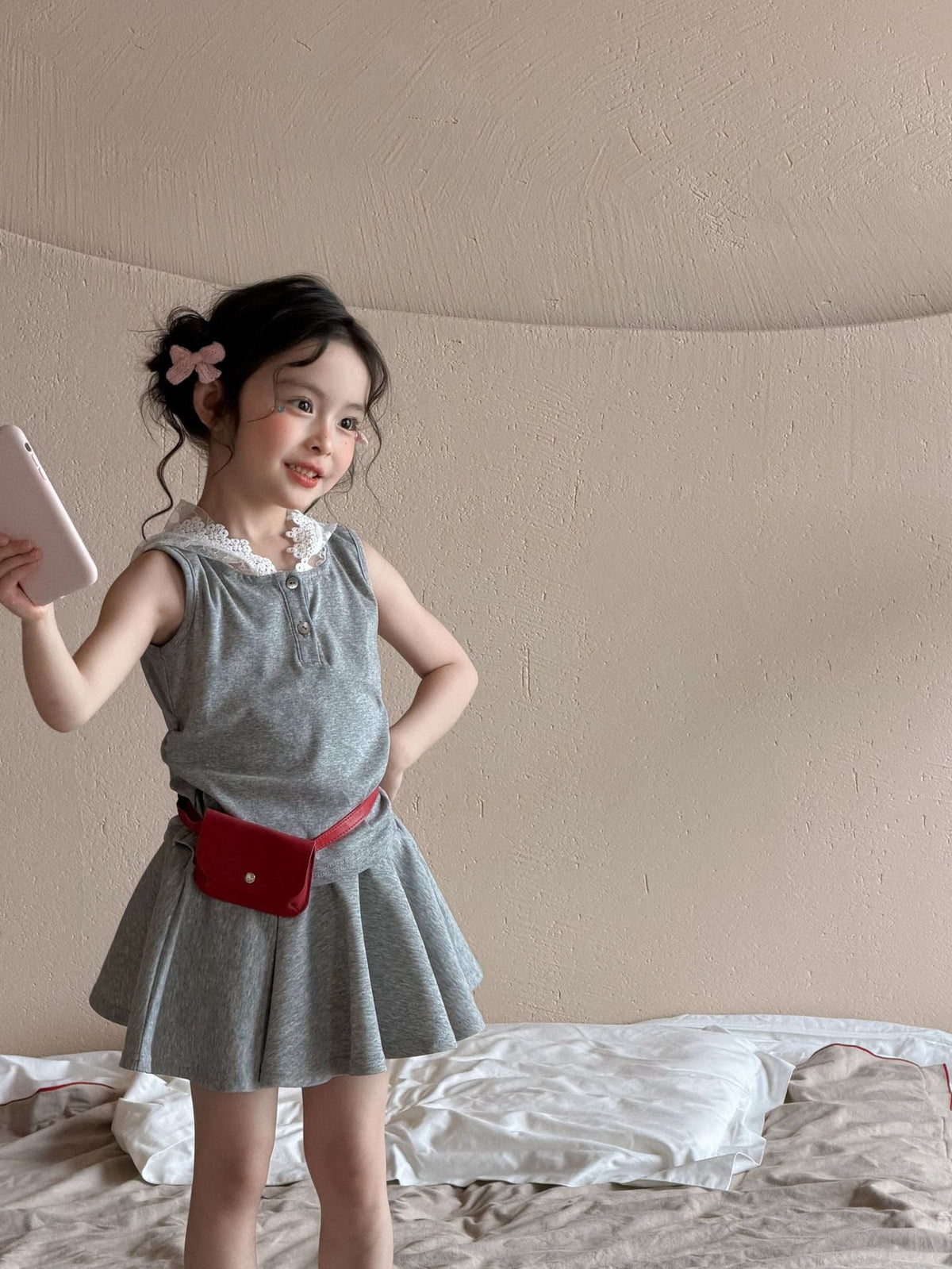 Girls Hooded Sleeveless Skirt Set Summer 2026 – Summer Kids Fashion Nepal | Tudoholic