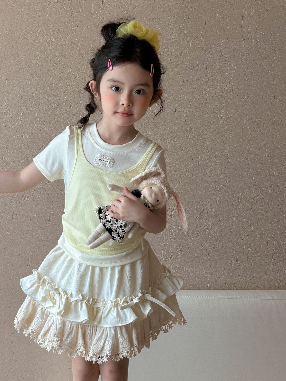 Girls Mori Fake Two-Piece Culotte Set Summer 2026 – Summer Kids Fashion Nepal | Tudoholic