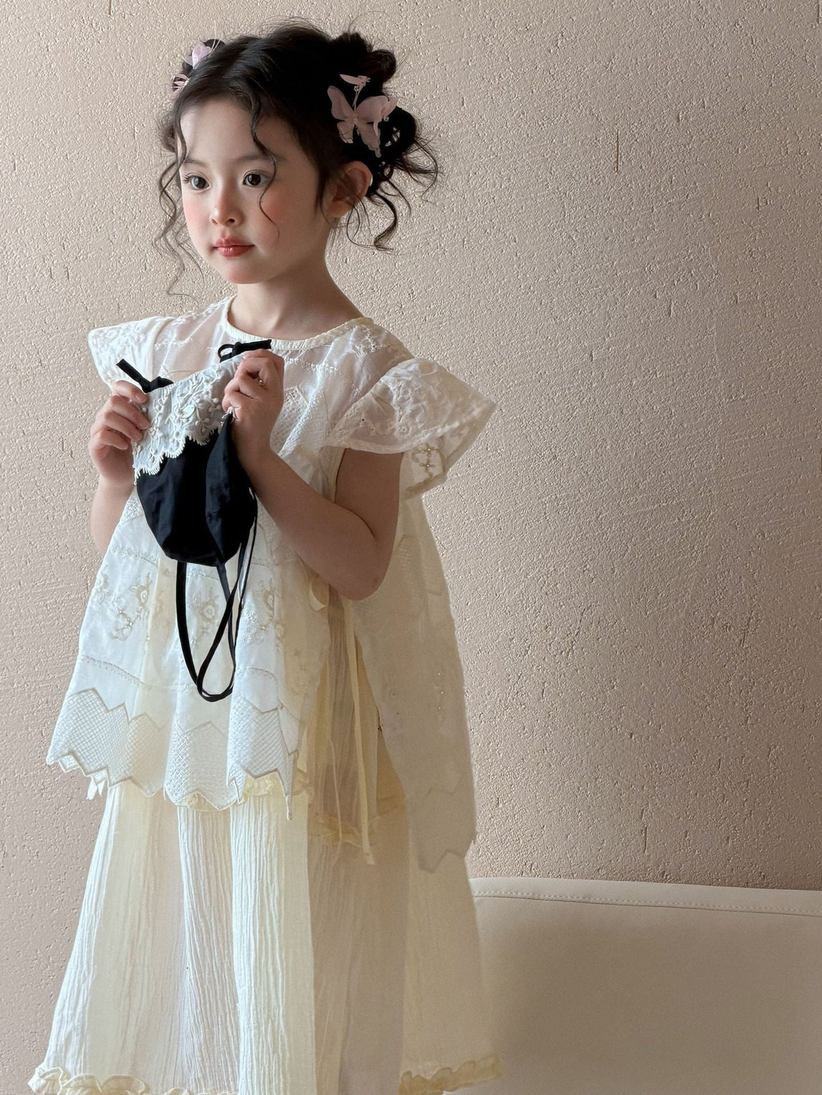 Girls Lace Two-Piece Skirt Set Summer 2026 – Summer Kids Fashion Nepal | Tudoholic