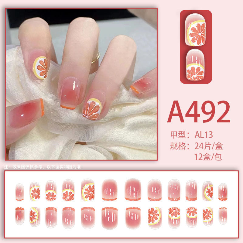 Lemon Ice Transparent Trendy Nail Pieces