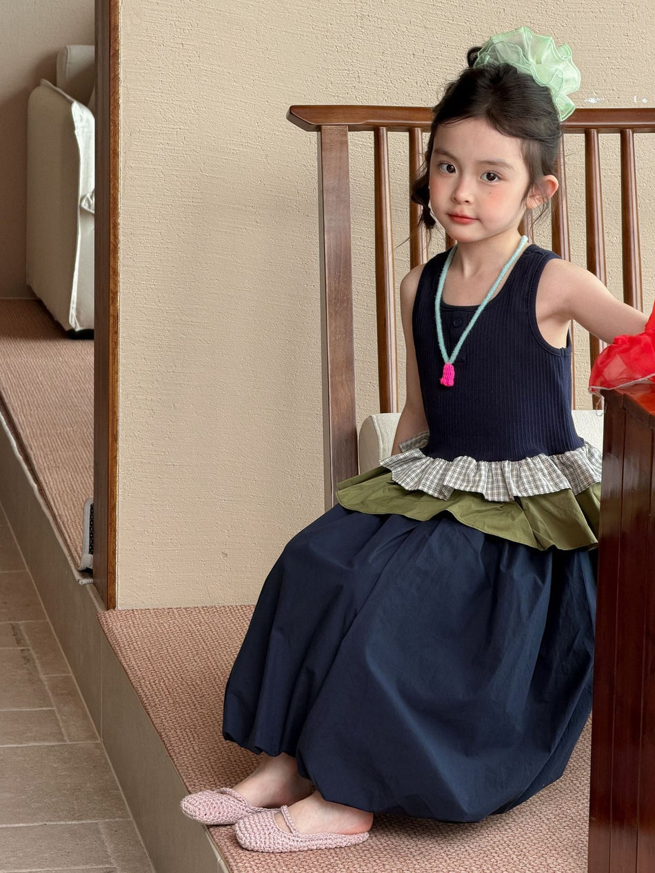 Girls Mori Plaid Ruffle Two-Piece Set Summer 2026 – Summer Kids Fashion Nepal | Tudoholic