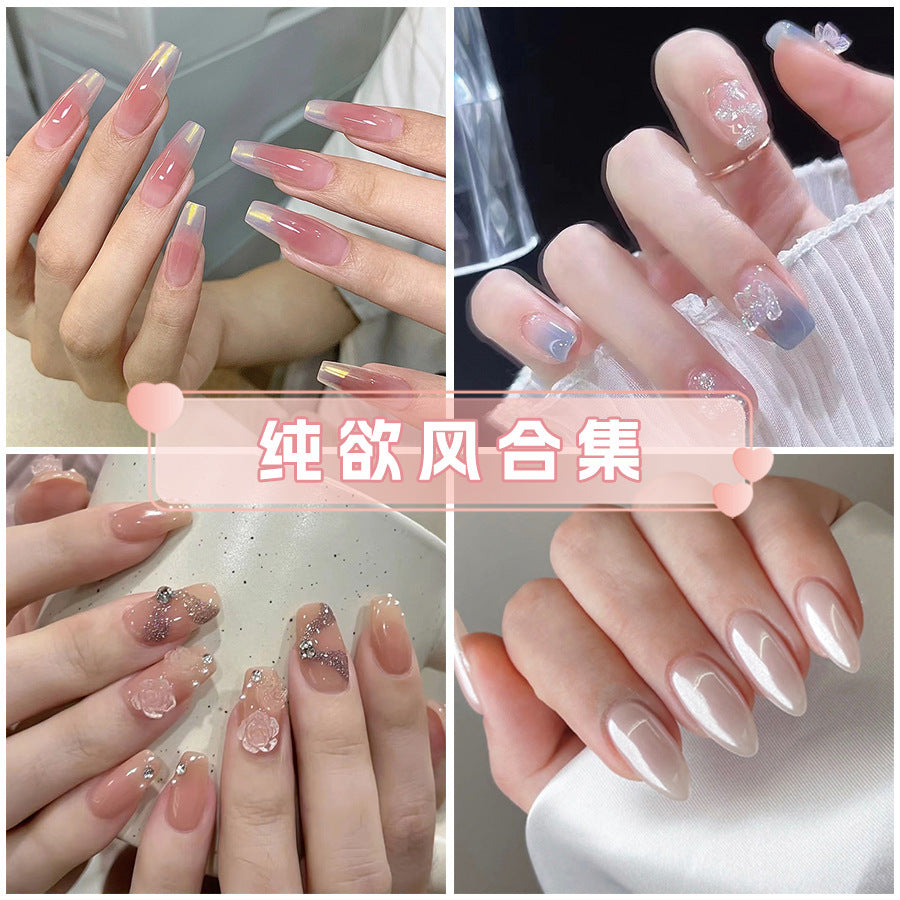 Ice Transparent Luxury Press-On Nails Set