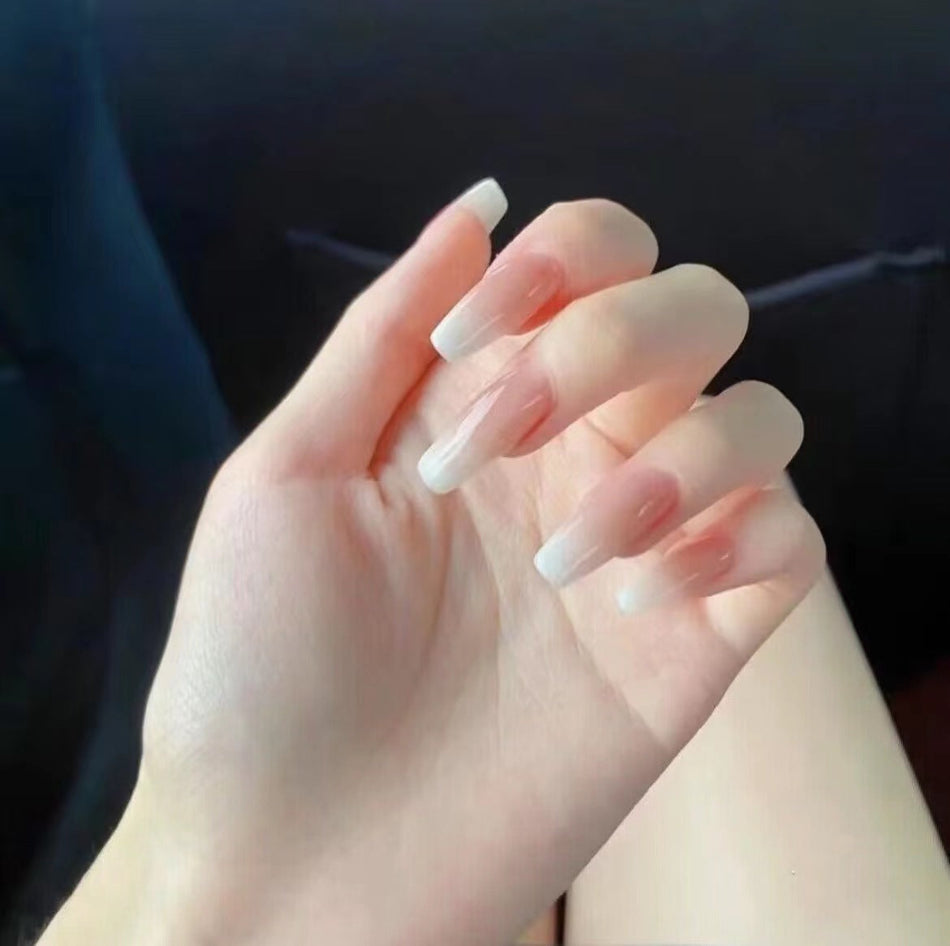 Nude Gradient Handmade Press-On Nails Set