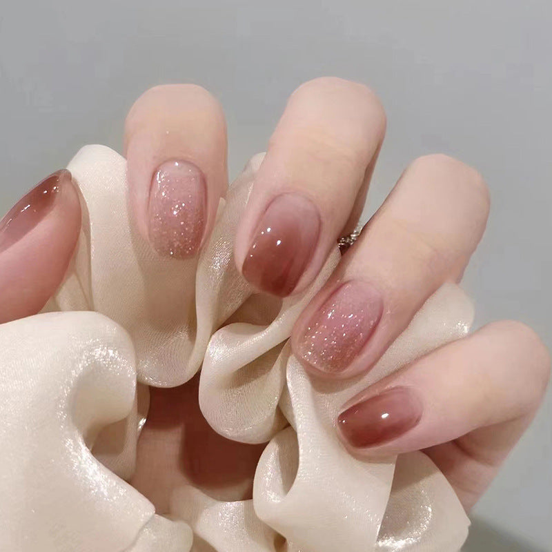 Summer Gradient Whitening Press-On Nails