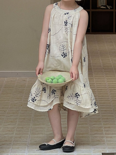 Girls 2026 Jacquard Embroidered Summer Dress – Summer Kids Fashion Nepal | Tudoholic