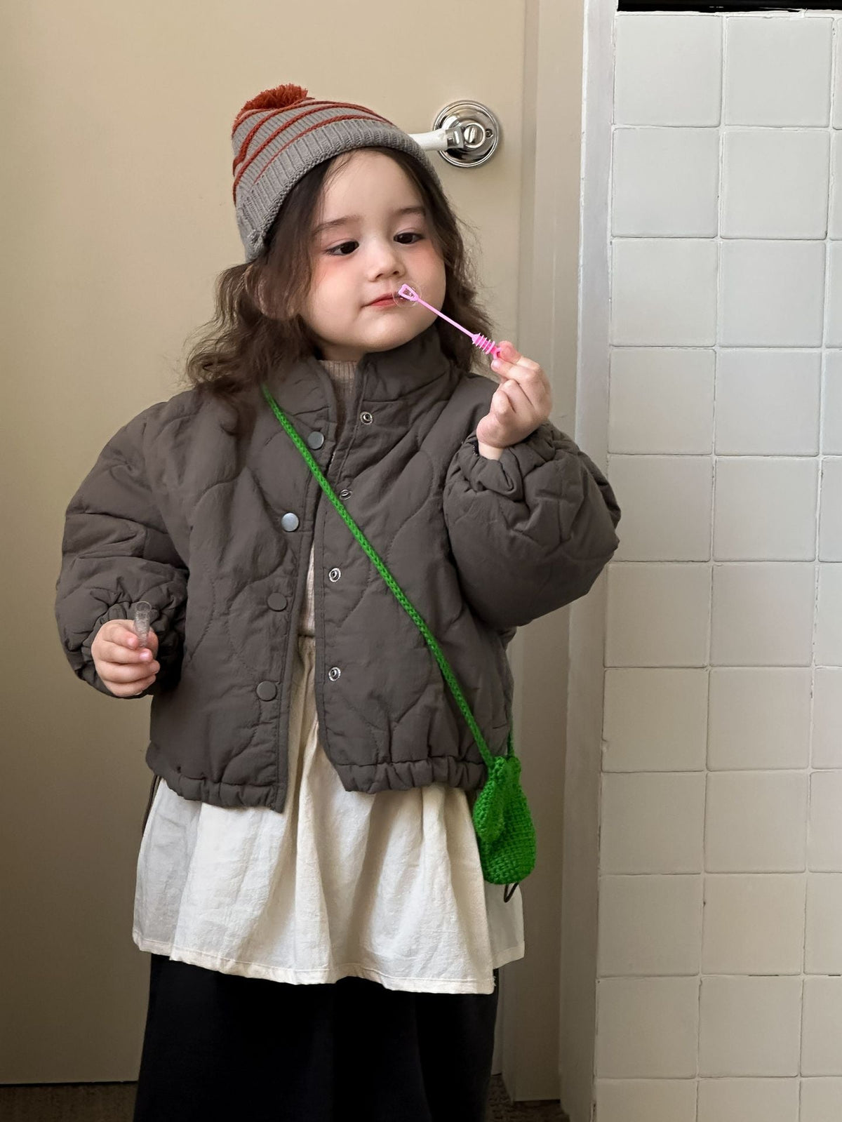 Girls Winter Cotton Reversible Mori Jacket 2026 – Winter Kids Fashion Nepal | Tudoholic