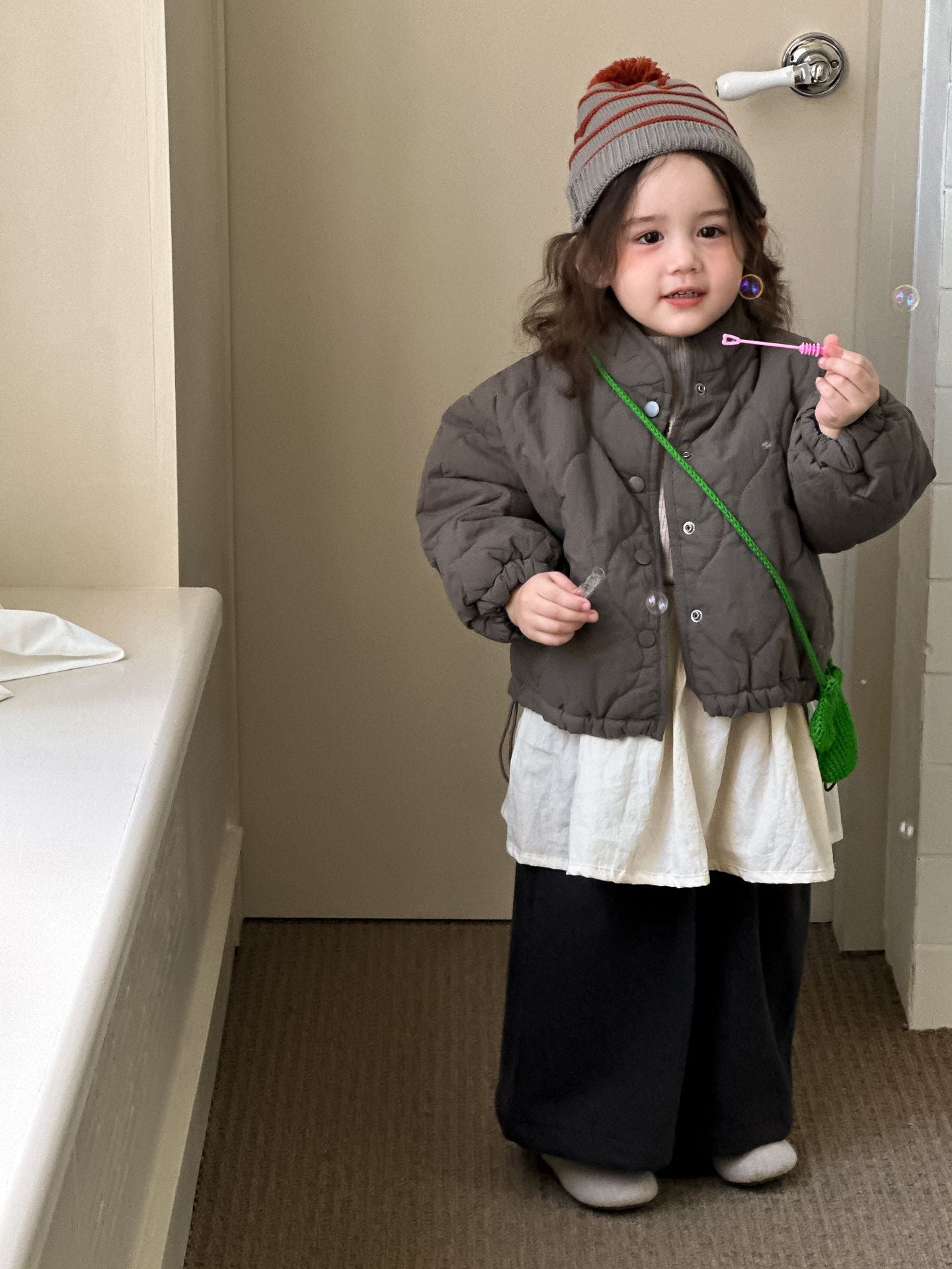 Girls Winter Cotton Reversible Mori Jacket 2026 – Winter Kids Fashion Nepal | Tudoholic