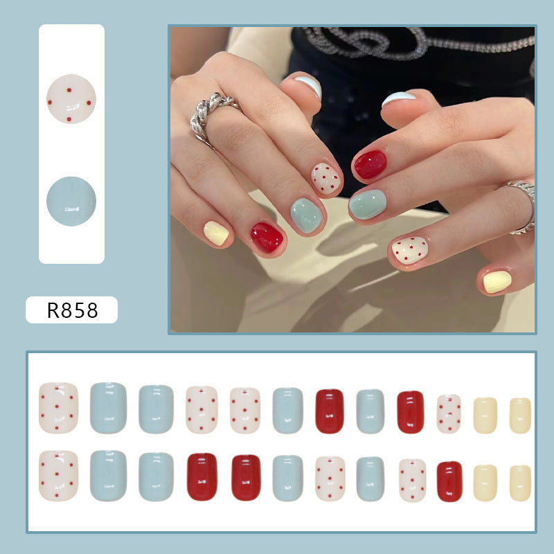Red Dopamine Style Trendy Press-On Nails
