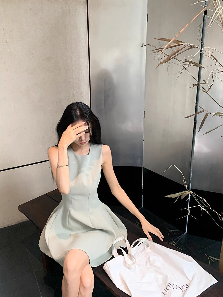Elegant Slim Sleeveless Vest Dress Summer Women A-Line