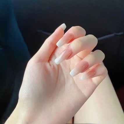 Handmade Nude Gradient Wear Nail Sticker Set