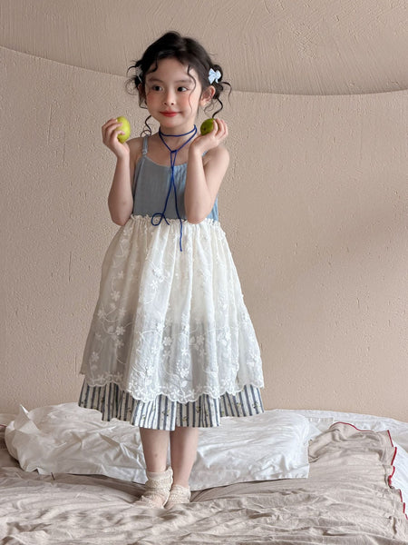 Muziqi Girls Mori Mesh Suspender Summer Dress – Summer Kids Fashion Nepal | Tudoholic
