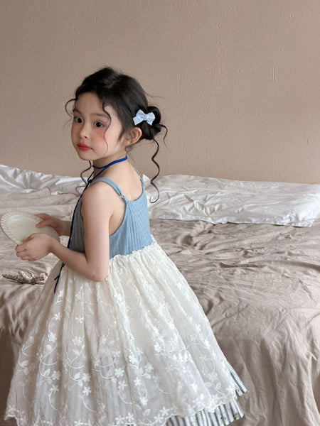 Muziqi Girls Mori Mesh Suspender Summer Dress – Summer Kids Fashion Nepal | Tudoholic