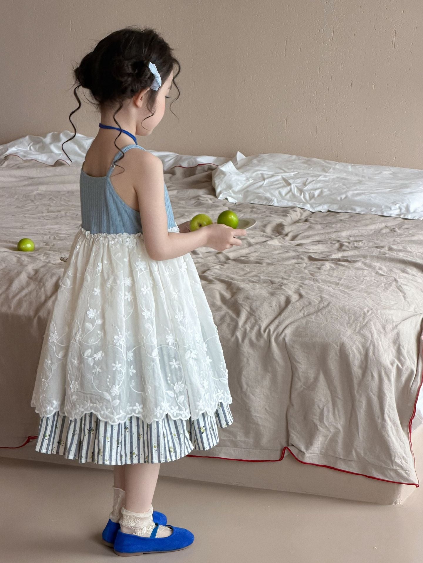 Muziqi Girls Mori Mesh Suspender Summer Dress – Summer Kids Fashion Nepal | Tudoholic