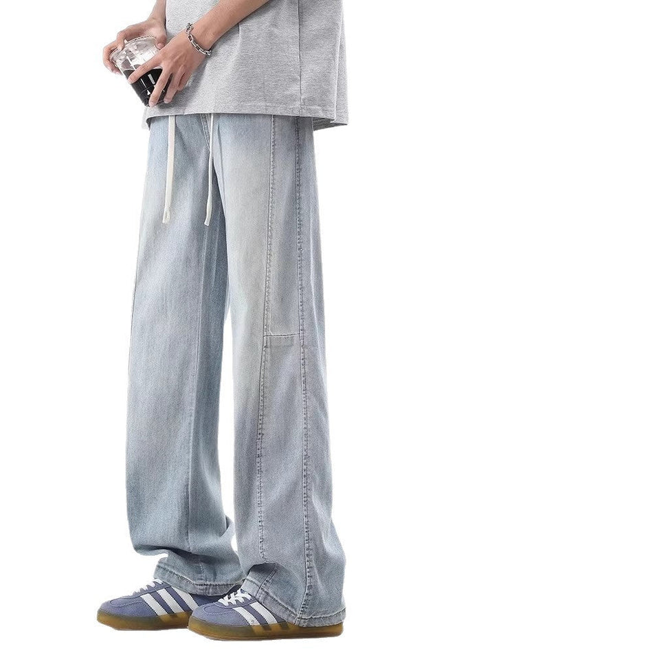 Men's Workwear Loose Wide-Leg Casual Jeans