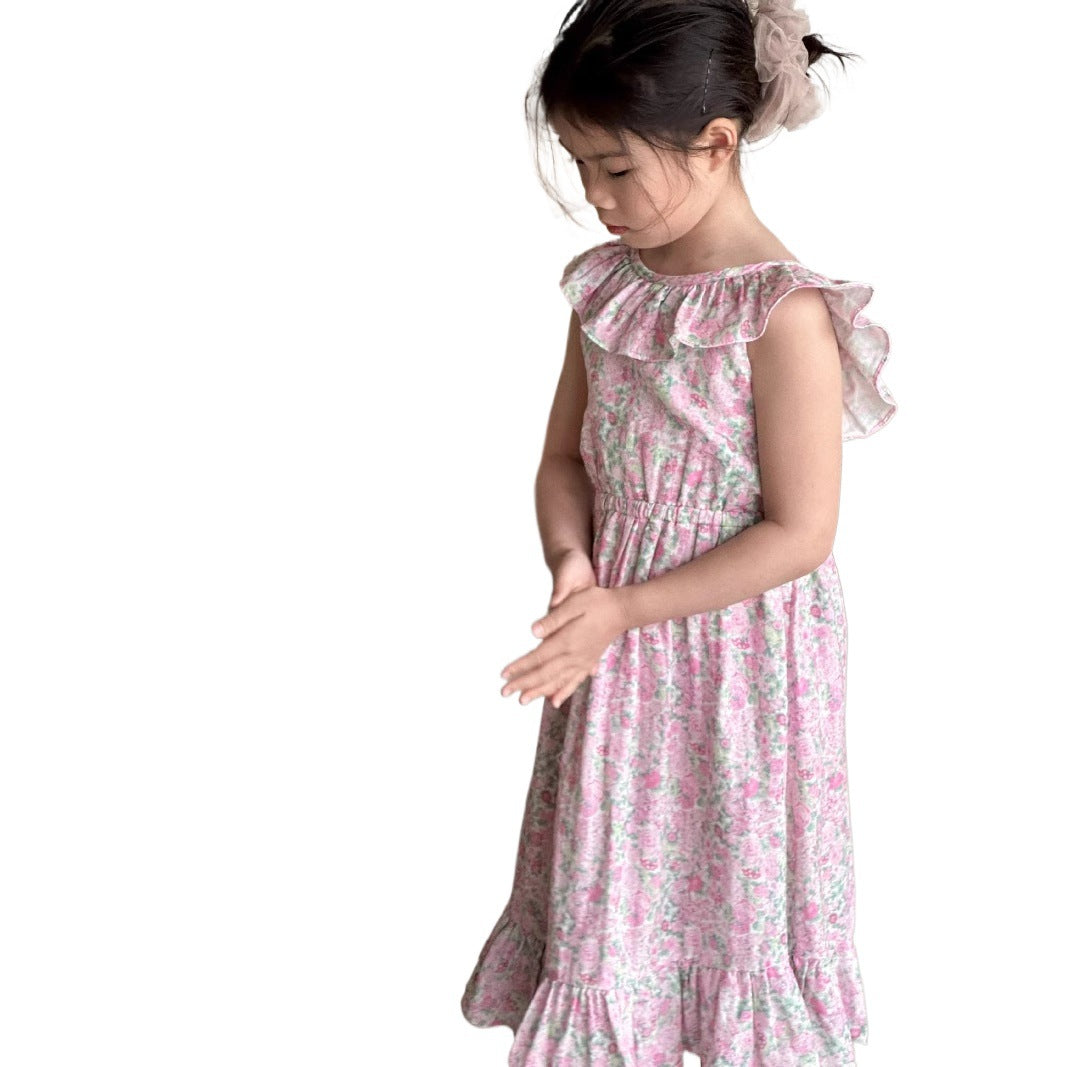 Girls Korean Beach Backless Long Dress 2025 – Kids Fashion Nepal | Tudoholic