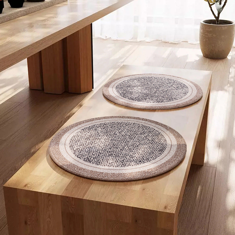 "Velvet Heritage" Series: Winter Plush High-End Round Cushion