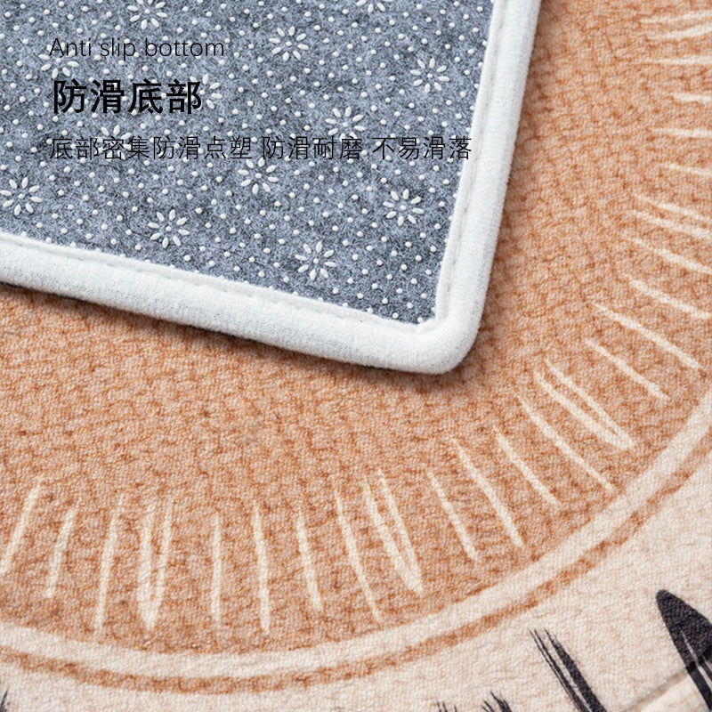 "Velvet Heritage" Series: Winter Plush High-End Round Cushion
