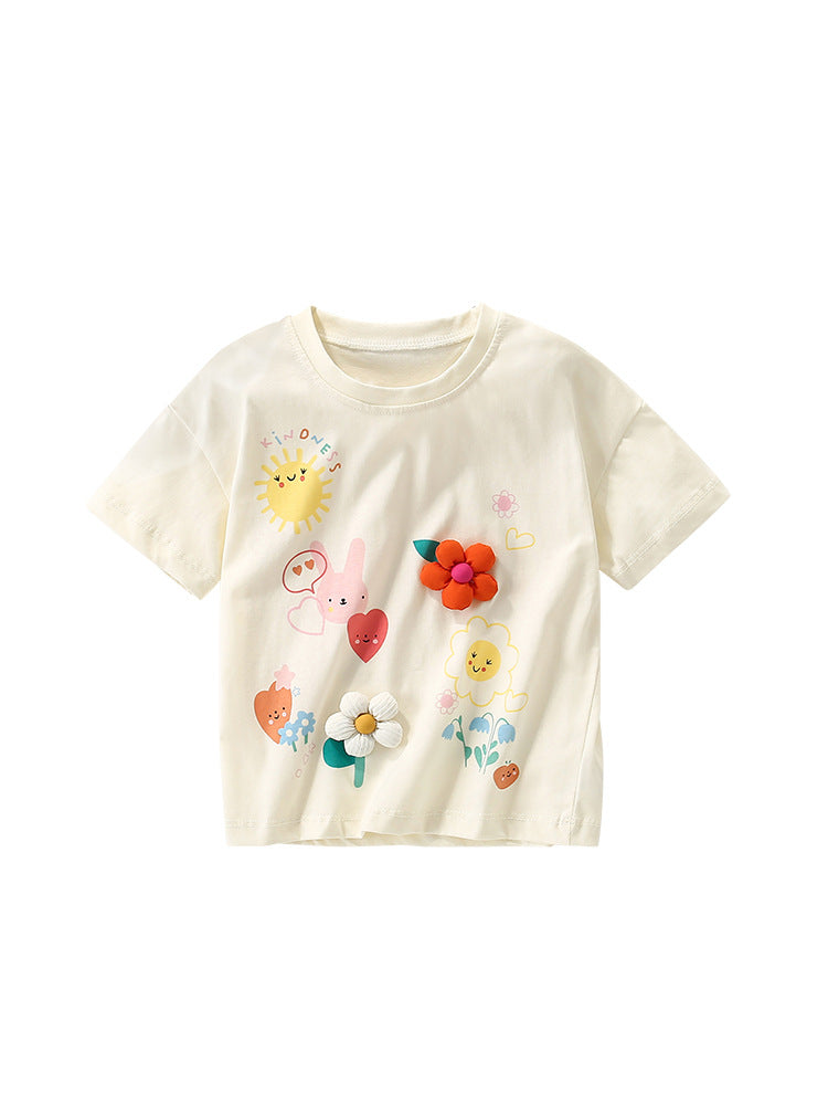 Malwee Girls Summer Cute Round Neck T-Shirt 2026 – Summer Kids Fashion Nepal | Tudoholic