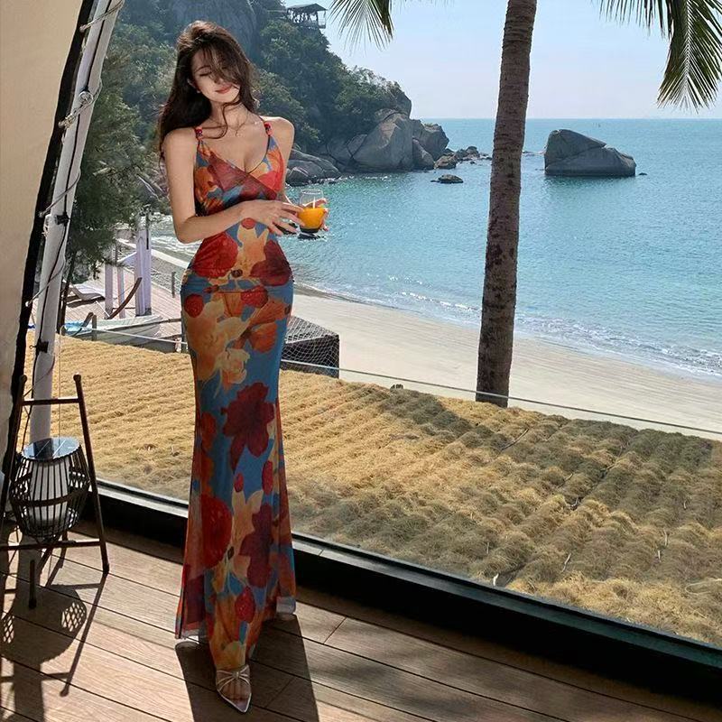 Thailand Beach Backless Dress Elegant Summer Women