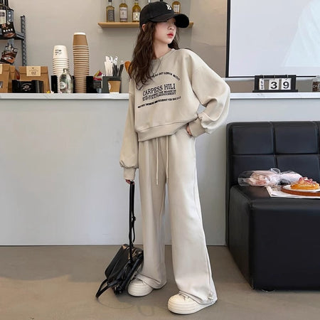 Girls Korean Sports Sweatshirt Set Autumn 2026 – Spring Autumn Kids Fashion Nepal | Tudoholic
