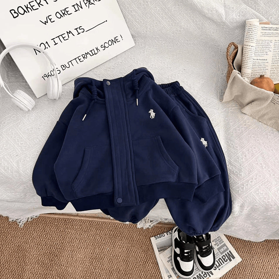 Korean Hoodie Ankle Pants Set Spring Autumn 2026 – Spring Autumn Kids Fashion Nepal | Tudoholic