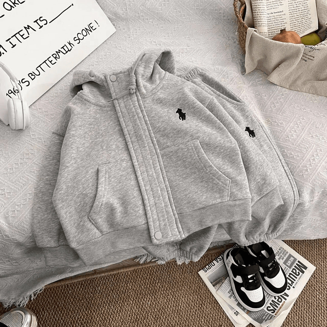 Korean Hoodie Ankle Pants Set Spring Autumn 2026 – Spring Autumn Kids Fashion Nepal | Tudoholic