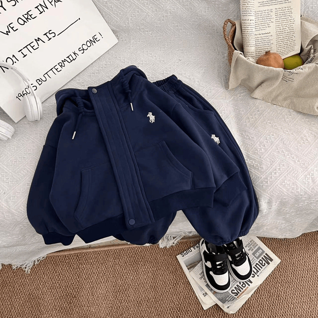 Korean Hoodie Ankle Pants Set Spring Autumn 2026 – Spring Autumn Kids Fashion Nepal | Tudoholic