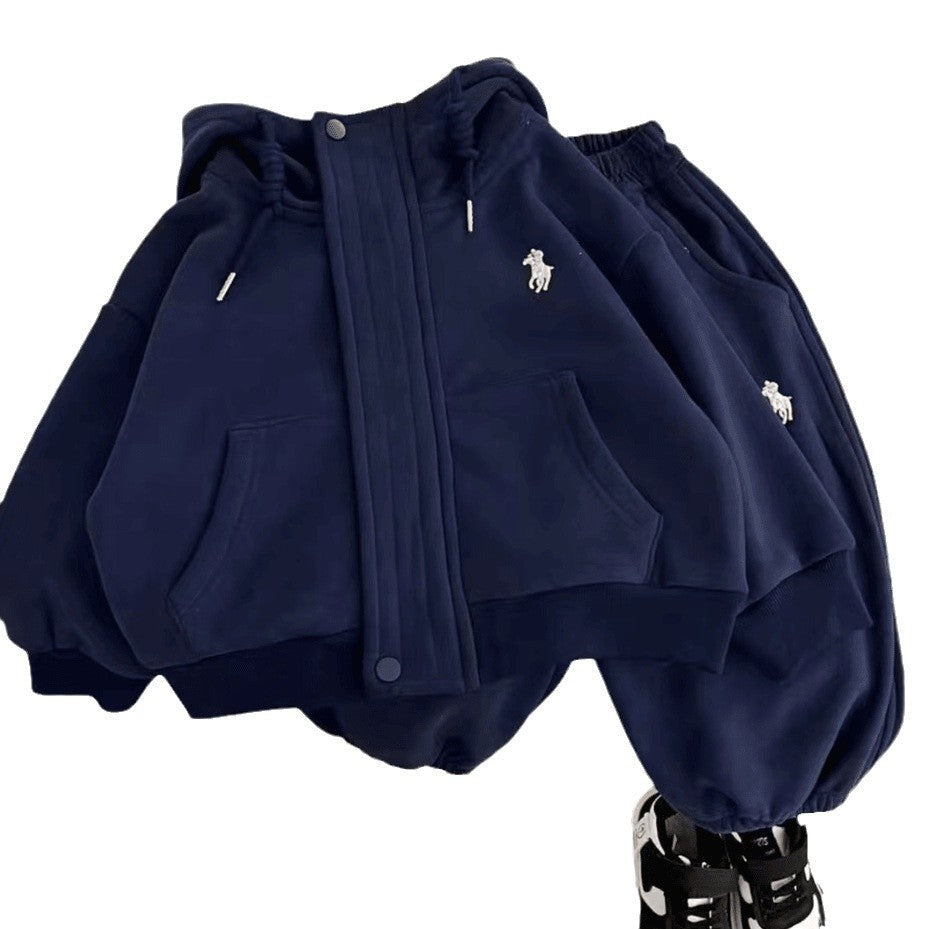 Korean Hoodie Ankle Pants Set Spring Autumn 2026 – Spring Autumn Kids Fashion Nepal | Tudoholic