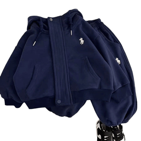 Korean Hoodie Ankle Pants Set Spring Autumn 2026 – Spring Autumn Kids Fashion Nepal | Tudoholic