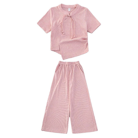 Girls National Style Summer 2-Piece Pants Set 2024 – Traditional Kids Outfit Nepal | Tudoholic
