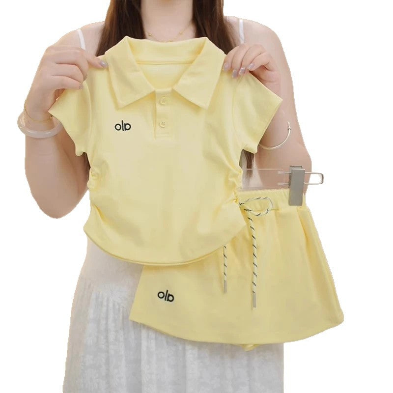 Girls Korean Solid Color Skirt Set Summer 2026 – Simple Kids Fashion Nepal | Tudoholic