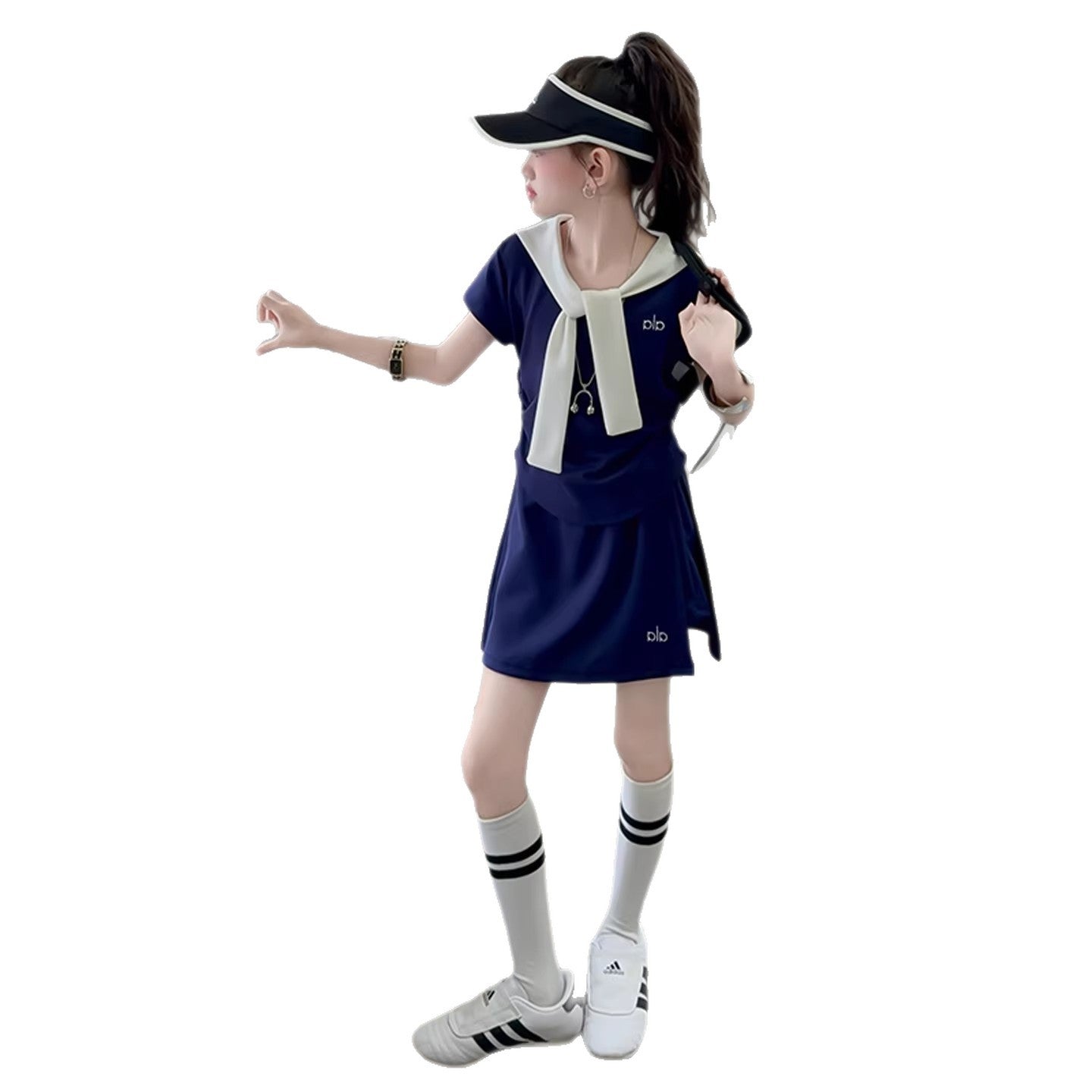 Girls Korean T-Shirt & Skirt Two-Piece Set – Stylish Kids Fashion Nepal | Tudoholic