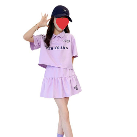 Girls Polo Collar Sports Top & Skirt Set – Active Kids Fashion Nepal | Tudoholic
