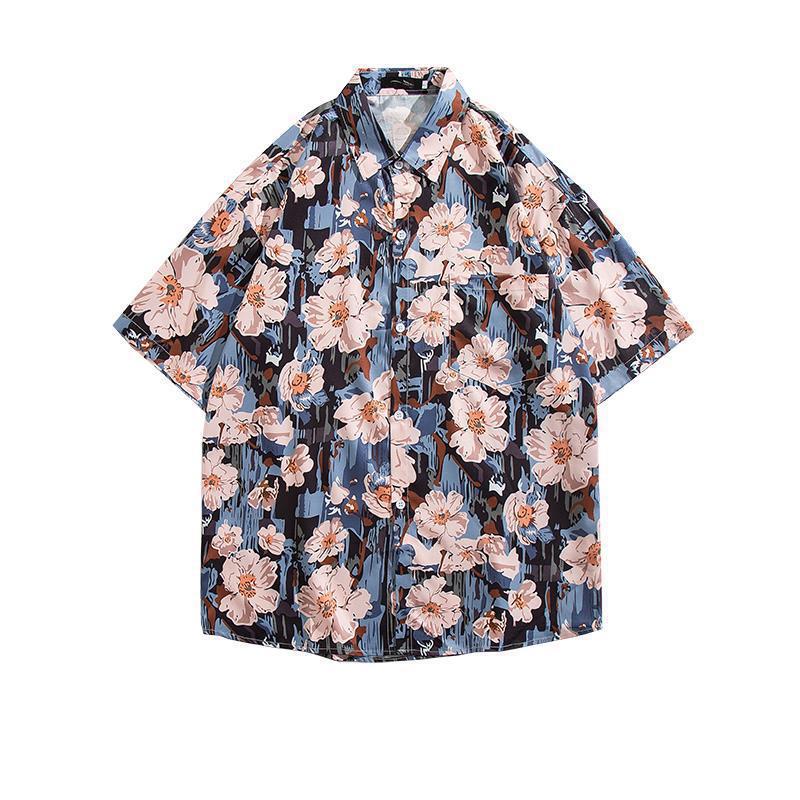 Men’s Floral Beach Short Sleeve Shirt Stylish Fit