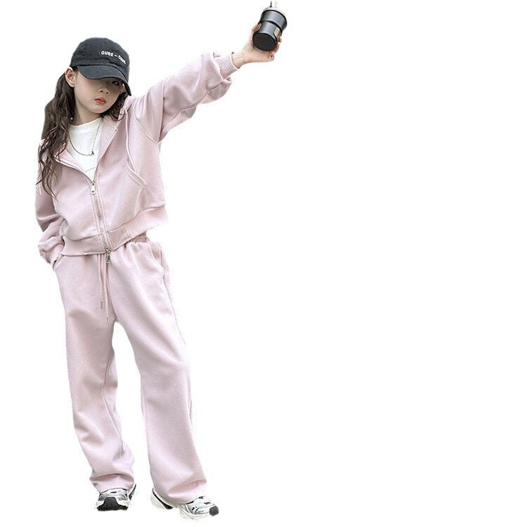 Girls Korean Bow Hoodie & Pants Set – Cute Kids Outfit Nepal | Tudoholic