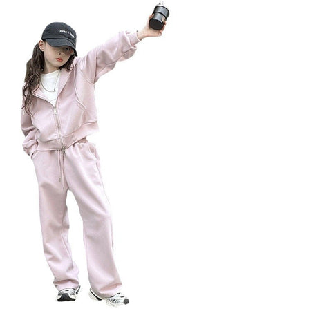 Girls Korean Bow Hoodie & Pants Set – Cute Kids Outfit Nepal | Tudoholic