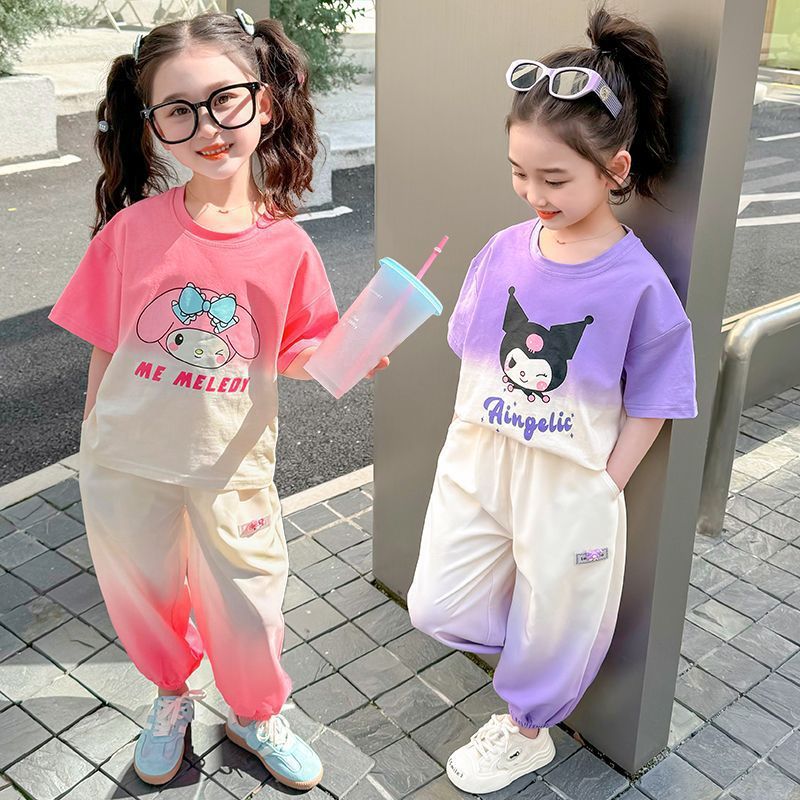 Girls Korean Cartoon Top & Pants Summer Set – Fun Kids Fashion Nepal | Tudoholic