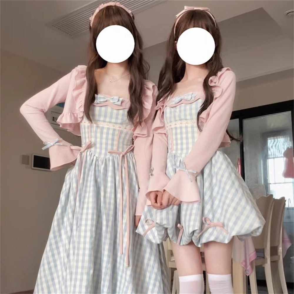 Girls Floral Plaid Skirt Two-Piece Set – Spring Kids Fashion Nepal | Tudoholic