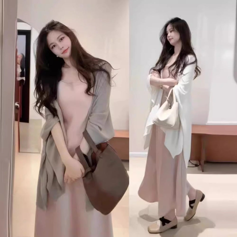 Women Ice Silk Cardigan Shawl Summer Sun Protection