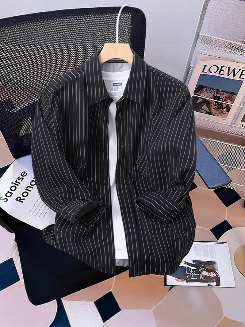 Trendy Ice Silk 3/4 Sleeve Summer Shirt for Men