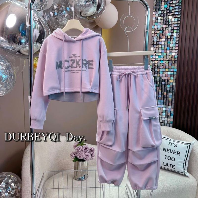 Girls Korean Hoodie Vest & Pants 3-Piece Set – Layered Kids Outfit Nepal | Tudoholic