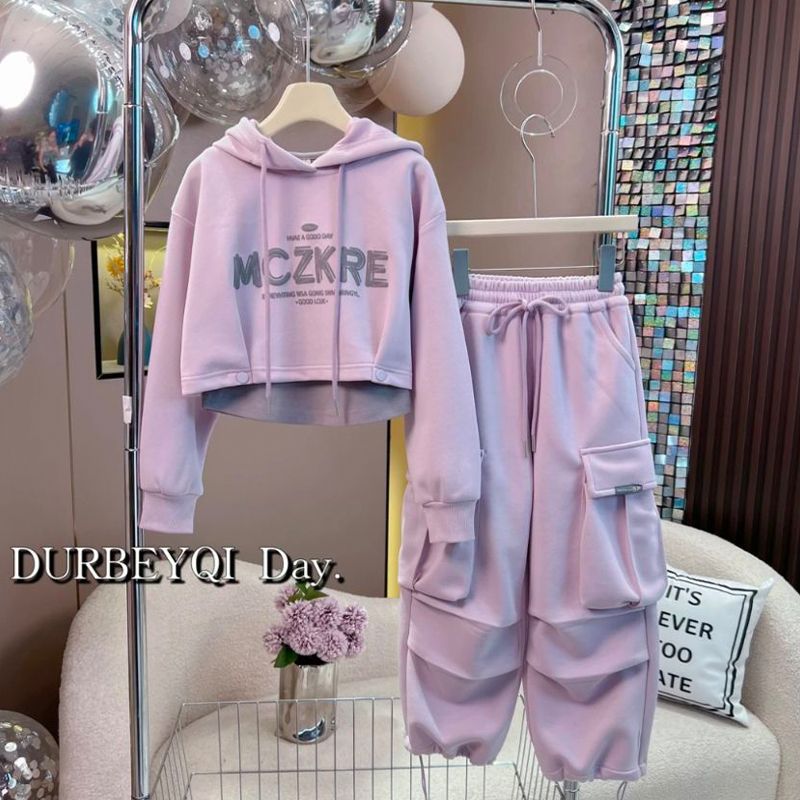 Girls Korean Hoodie Vest & Pants 3-Piece Set – Layered Kids Outfit Nepal | Tudoholic