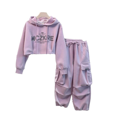 Girls Korean Hoodie Vest & Pants 3-Piece Set – Layered Kids Outfit Nepal | Tudoholic