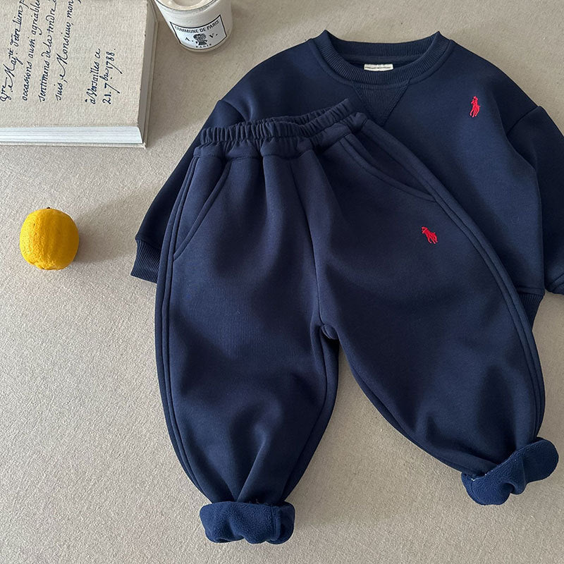 Korean Sports Hoodie & Fleece Pants Set – Warm Kids Fashion Nepal | Tudoholic