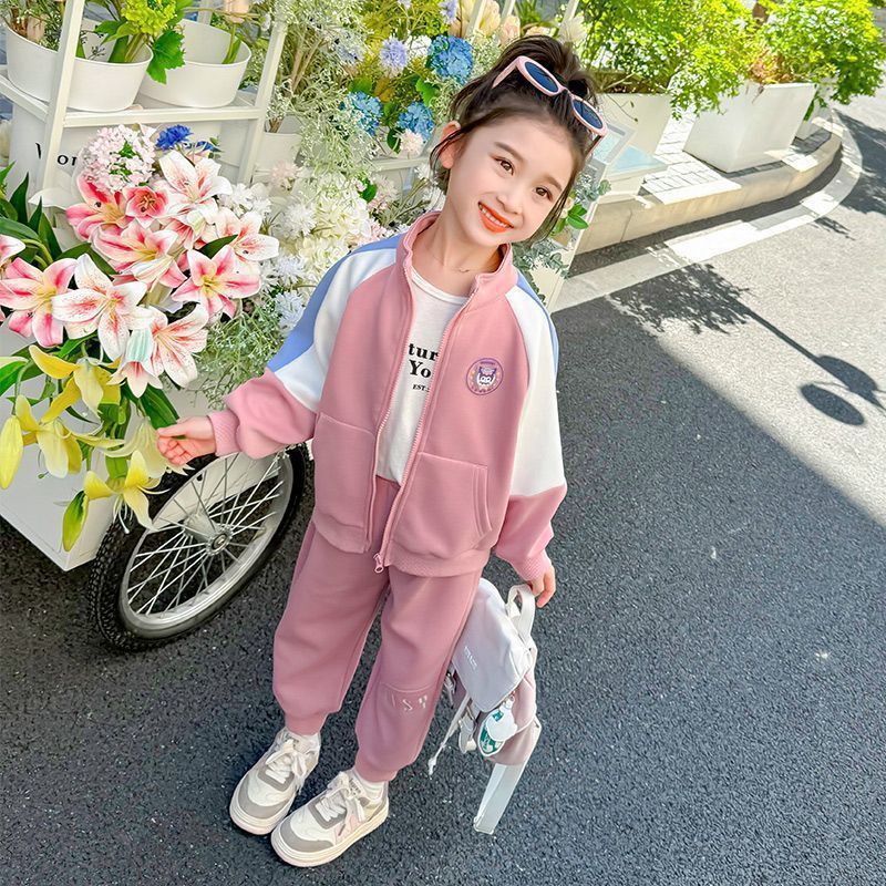 Girls Korean Sports Jacket & Pants Set – Active Kids Outfit Nepal | Tudoholic