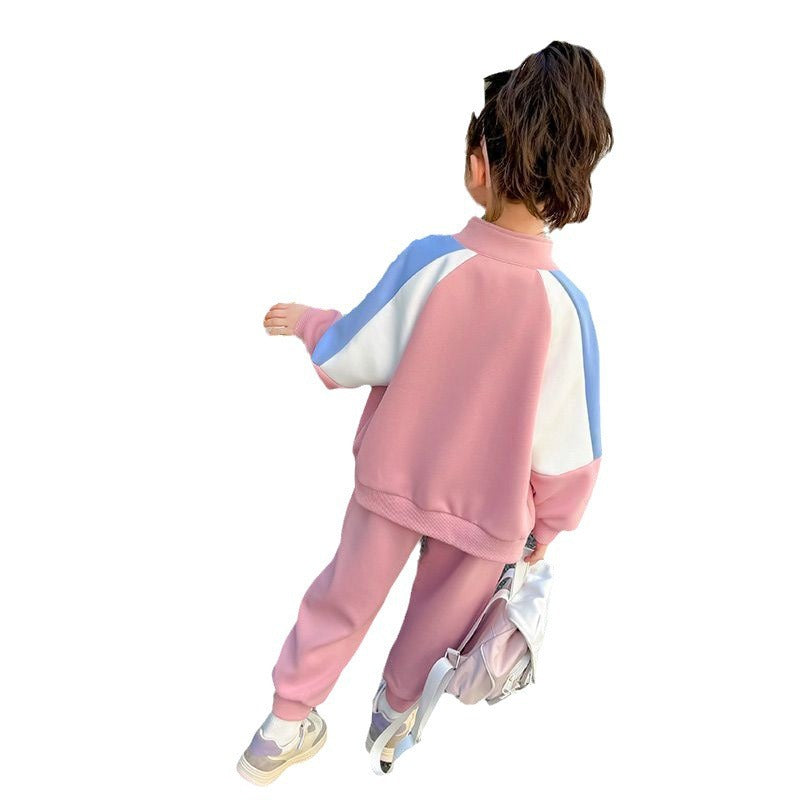 Girls Korean Sports Jacket & Pants Set – Active Kids Outfit Nepal | Tudoholic