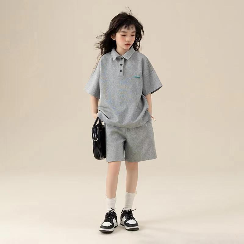 Girls Lapel Top & Casual Shorts Set – Smart Kids Fashion Nepal | Tudoholic