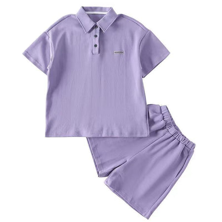 Girls Lapel Top & Casual Shorts Set – Smart Kids Fashion Nepal | Tudoholic